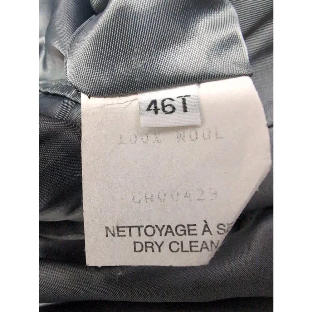 Peter Millar Blazer Mens 46T Gray Blue‎ Windowpane Wool 2 Button Business Casual